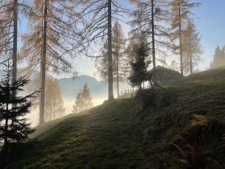 Weg Richtung Badefass